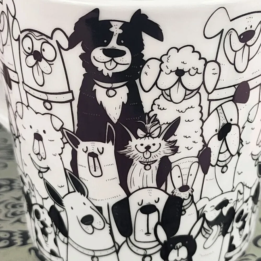 💖 NWT BIA Paws Cafe Black White Ceramic Mug #7252 💖